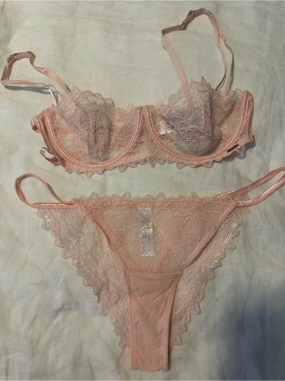 Bluebella Blush Lace Underwire Bra Set